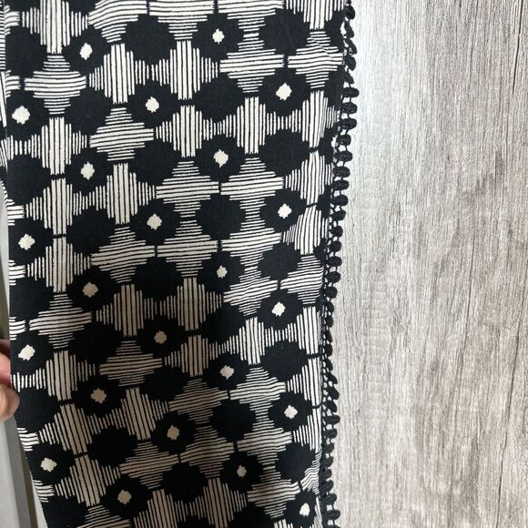 Anthropologie HEI HEI Pants Jogger Lace Detail Pockets Black White Size S - Picture 4 of 7